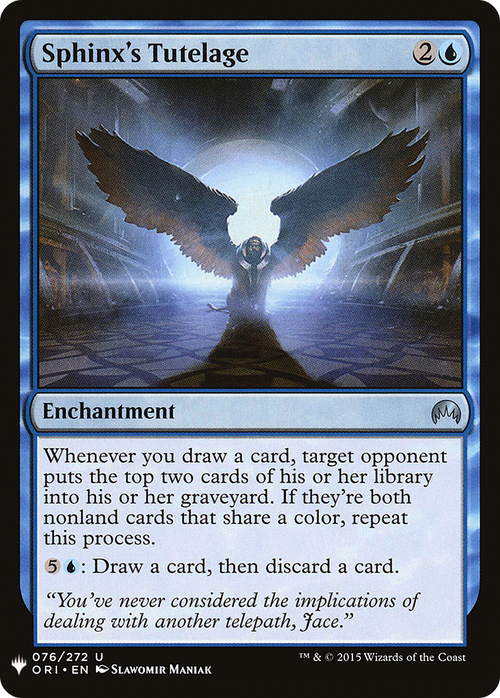 Sphinx's Tutelage (LIST-ORI-76) - The List