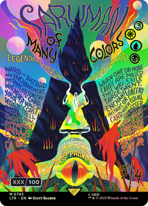 Saruman of Many Colors (Borderless Poster) (Serial Numbered) (LTR-743) - The Lord of the Rings: Tales of Middle-earth Foil
