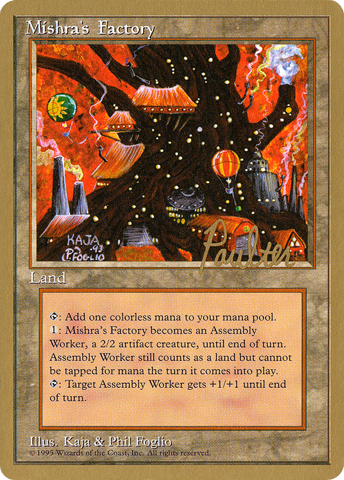 Mishra's Factory - 1996 Preston Poulter (4ED) (WCD-) - Pro Tour Collector Set
