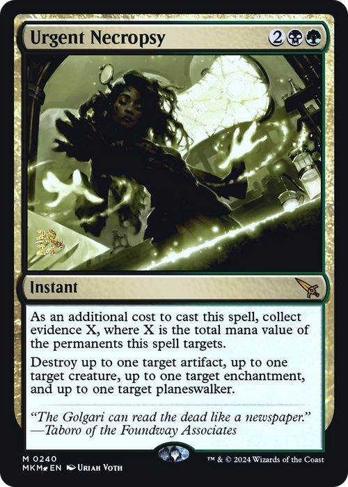 Urgent Necropsy (PRE-240) - Murders at Karlov Manor Promos Foil