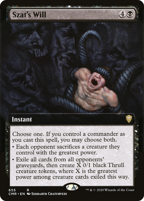 Szat's Will (Extended Art) (CMR-655) - Commander Legends: (Extended Art) Foil