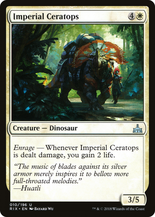 Imperial Ceratops (RIX-010) - Rivals of Ixalan Foil