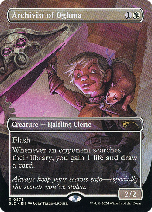 Archivist of Oghma (Rainbow Foil) (SLD-874) - Secret Lair Drop (Borderless) Foil