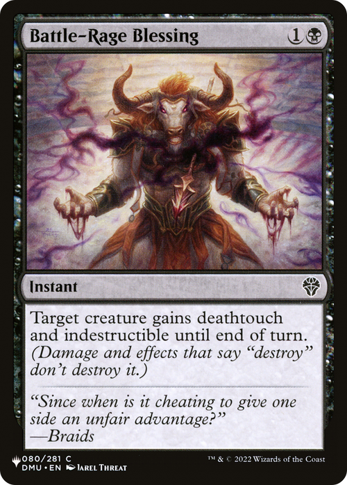 Battle-Rage Blessing (LIST-DMU-80) - The List