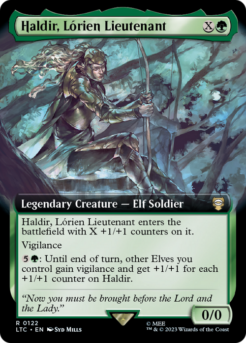 Haldir, Lorien Lieutenant (Extended Art) (LTC-122) - Tales of Middle-earth Commander: (Extended Art) Foil