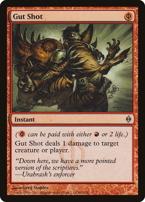Gut Shot (NPH-086) - New Phyrexia Foil