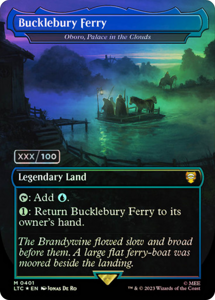 Bucklebury Ferry - Oboro, Palace in the Clouds (Serial Numbered) (LTC-401) - Tales of Middle-earth Commander / Bucklebury Ferry (Borderless) Foil