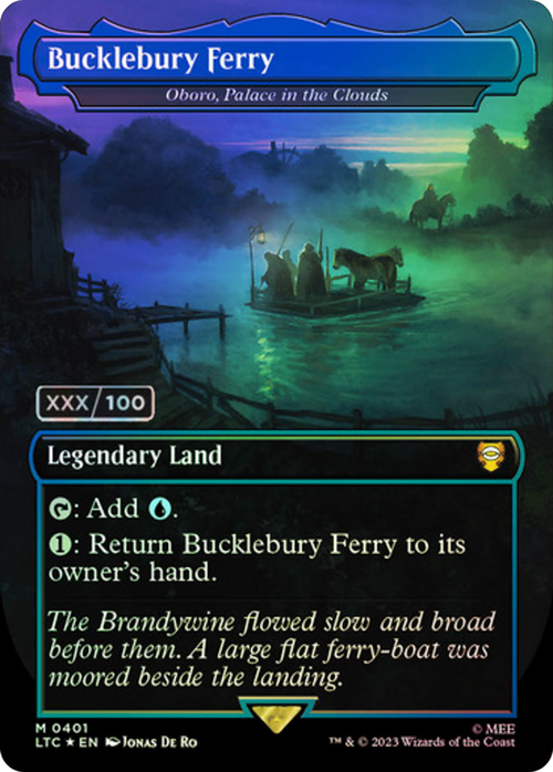 Bucklebury Ferry - Oboro, Palace in the Clouds (Serial Numbered) (LTC-401) - Tales of Middle-earth Commander / Bucklebury Ferry (Borderless) Foil