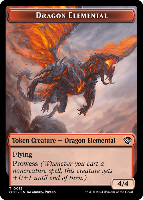 Dragon Elemental (TOTC-013) - Outlaws of Thunder Junction Commander Tokens