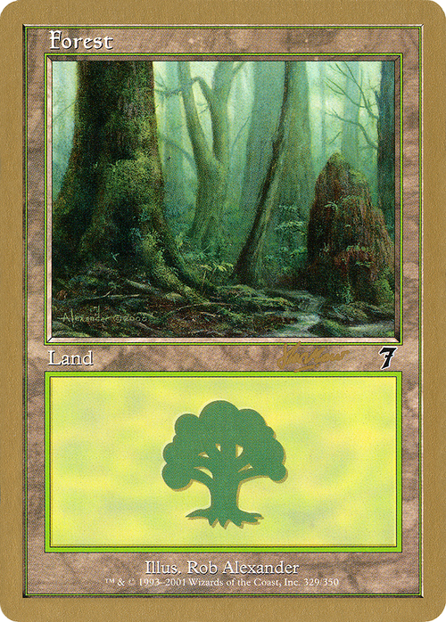 Forest (329) - 2002 Sim Han How (7ED) (WCD-) - World Championship Decks 2002
