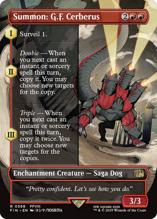 Summon: G.F. Cerberus (Borderless) (FIN-368) - FINAL FANTASY: (enchantment) Foil