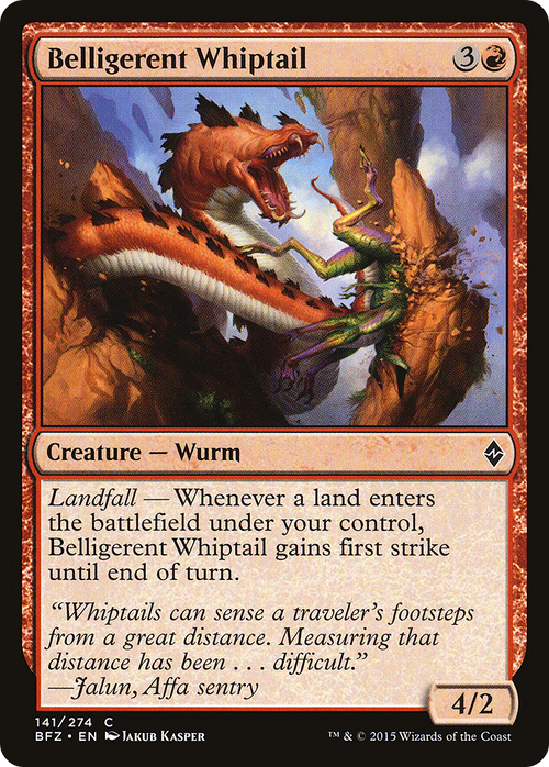 Belligerent Whiptail (BFZ-141) - Battle for Zendikar Foil