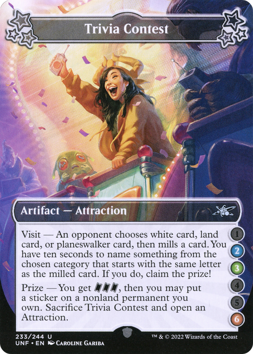Trivia Contest (2-3-6) (UNF-233) - Unfinity Foil