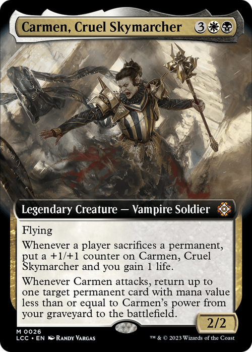 Carmen, Cruel Skymarcher (Extended Art) (LCC-026) - The Lost Caverns of Ixalan Commander: (Extended Art)