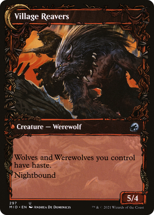 Village Watch (Showcase) (MID-297) - Innistrad: Midnight Hunt: (Showcase, Double Faced Transform) Foil