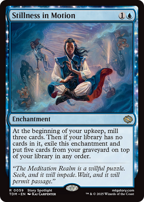 Stillness in Motion (TDM-059) - Tarkir: Dragonstorm: (enchantment) Foil