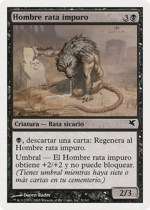 Dirty Wererat (Spanish) - "Hombre rata impuro" (A31) (PSAL-A31) - Salvat 2005