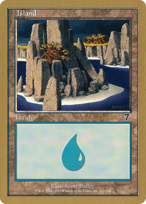Island (332) - 2001 Alex Borteh (7ED) (WCD-) - World Championship Decks 2001