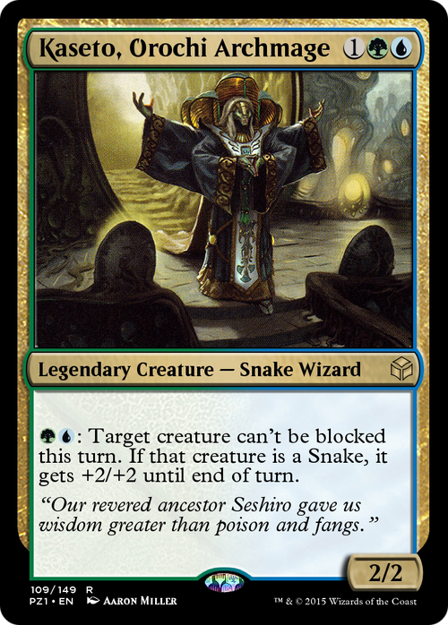 Kaseto, Orochi Archmage (PZ1-109) - Legendary Cube Prize Pack Foil