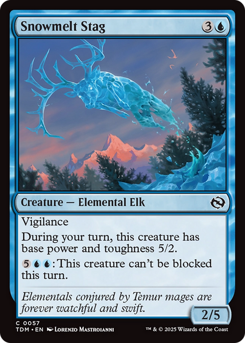 Snowmelt Stag (TDM-057) - Tarkir: Dragonstorm Foil