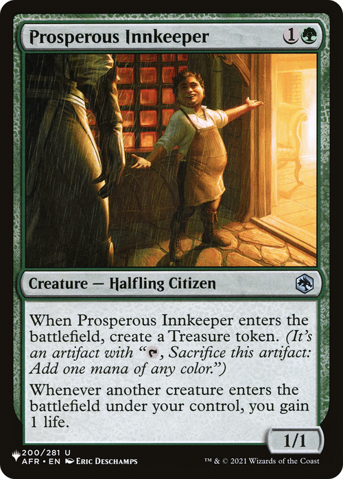 Prosperous Innkeeper (LIST-200/281) - The List