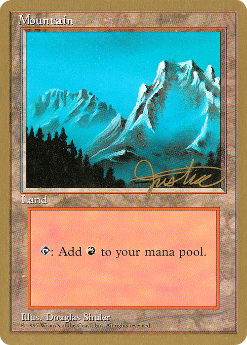 Mountain (B) - 1996 Mark Justice (4ED) (WCD-) - Pro Tour Collector Set
