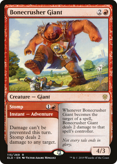 Bonecrusher Giant (PPELD-115P) - Throne of Eldraine Promos Foil