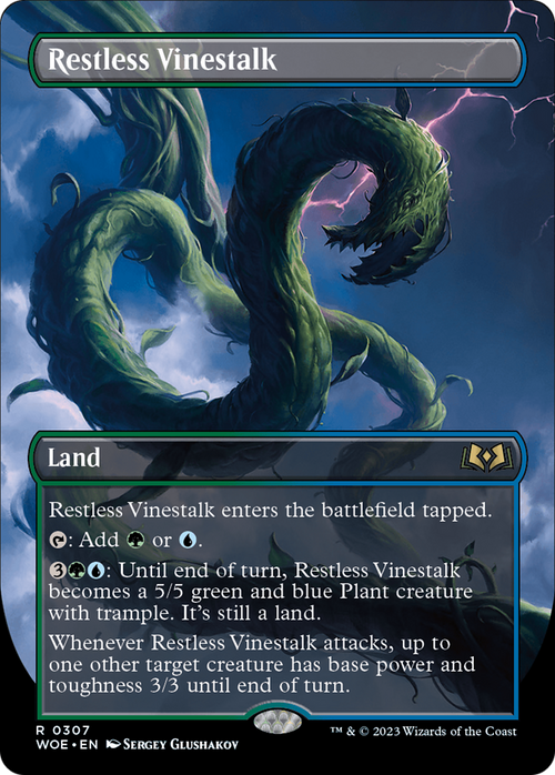 Restless Vinestalk (Borderless) (WOE-307) - Wilds of Eldraine Foil