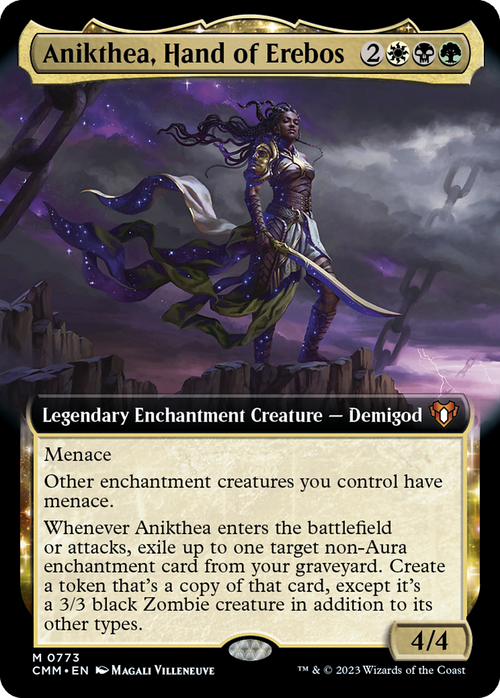 Anikthea, Hand of Erebos (Extended Art) (CMM-773) - Commander Masters: (Extended Art, enchantment) Foil