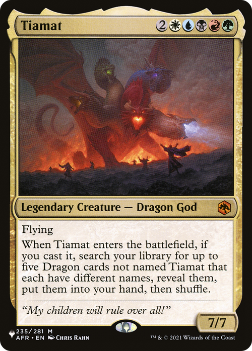 Tiamat (LIST-235/281) - The List