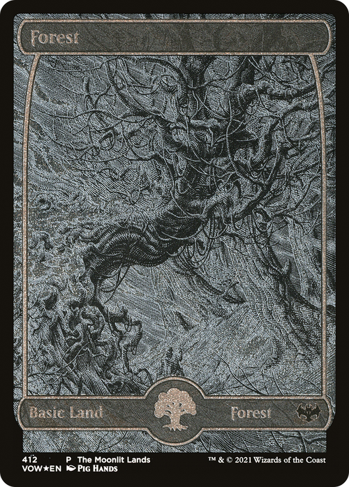 Forest (WPN-412) - Innistrad: Crimson Vow Etched Foil