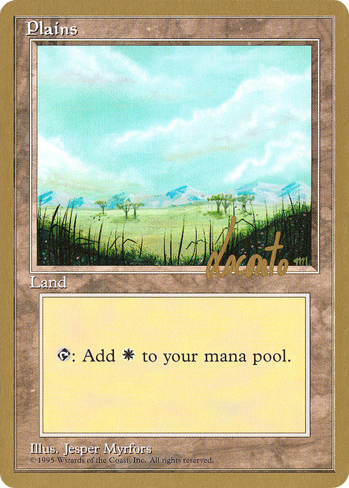 Plains (B) - 1996 Michael Loconto (4ED) (WCD-) - Pro Tour Collector Set