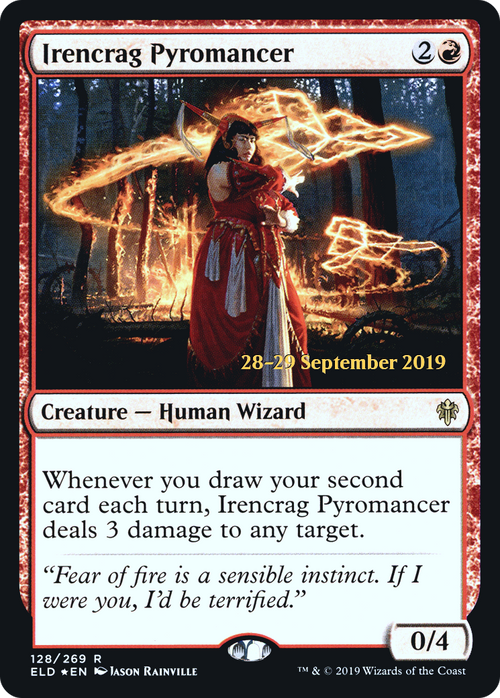 Irencrag Pyromancer (PRE-128S) - Throne of Eldraine Promos Foil