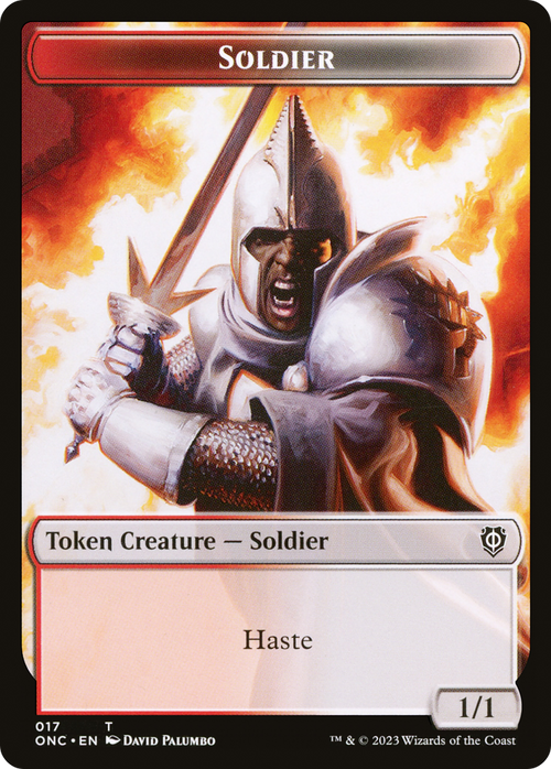 Soldier (TONC-017) - Phyrexia: All Will Be One Commander Tokens