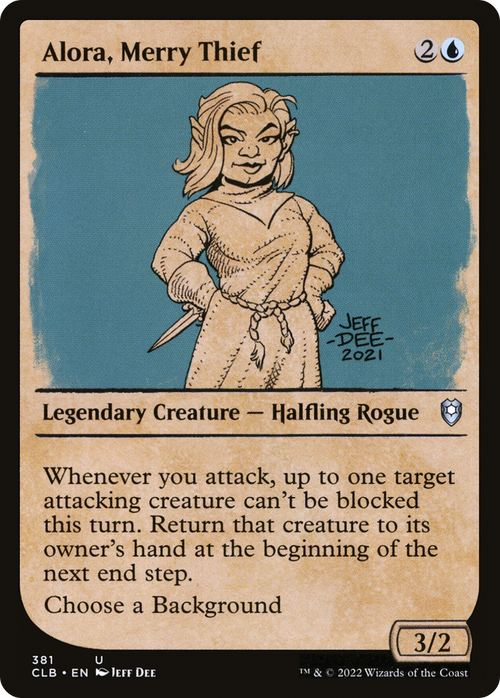 Alora, Merry Thief (Showcase) (CLB-381) - Commander Legends: Battle for Baldur's Gate: (Showcase) Foil