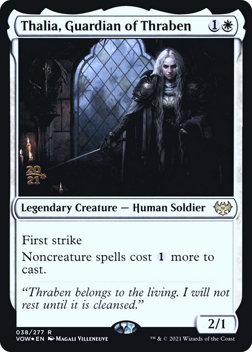 Thalia, Guardian of Thraben (PRE-038) - Innistrad: Crimson Vow Promos Foil