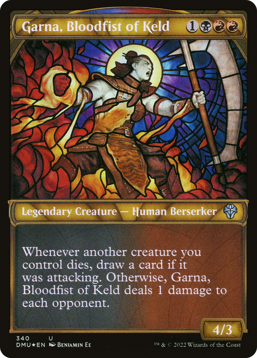 Garna, Bloodfist of Keld (Textured Foil) (DMU-340) - Dominaria United: (Showcase) Foil