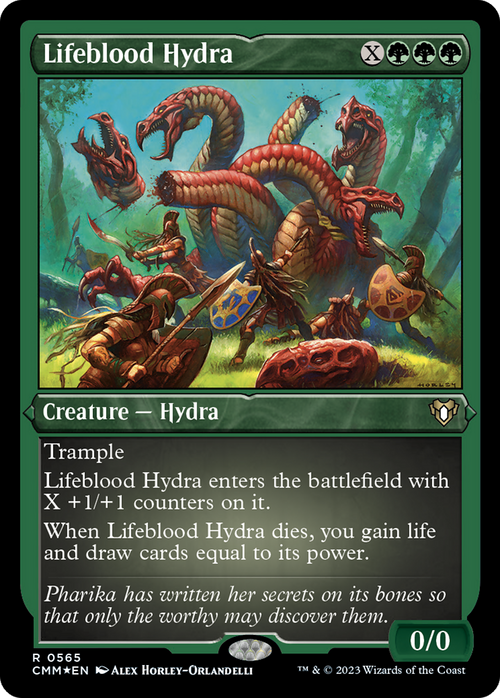 Lifeblood Hydra (Foil Etched) (CMM-565) - Commander Masters Foil