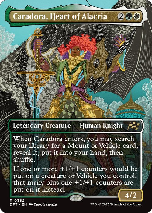 Caradora, Heart of Alacria (Borderless) (DFT-362) - Aetherdrift
