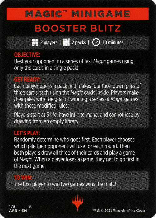 Booster Blitz (MAFR-001) - Adventures in the Forgotten Realms Minigames Foil