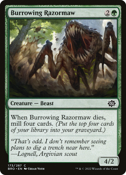 Burrowing Razormaw (BRO-173) - The Brothers' War Foil