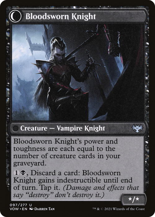 Bloodsworn Squire (VOW-097) - Innistrad: Crimson Vow: (Double Faced Transform) Foil