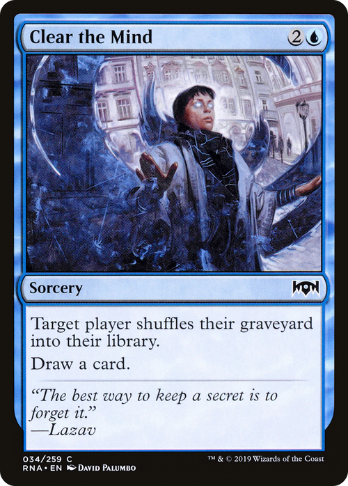 Clear the Mind (RNA-034) - Ravnica Allegiance Foil