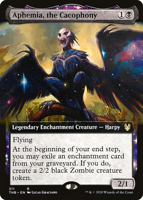 Aphemia, the Cacophony (Extended Art) (THB-311) - Theros Beyond Death: (enchantment, Extended Art)