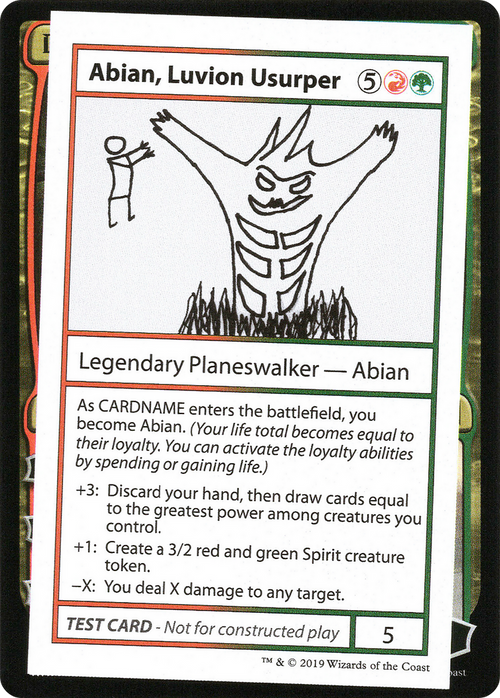 Abian, Luvion Usurper (No PW Symbol) (CMB1-087) - Mystery Booster Playtest Cards 2021