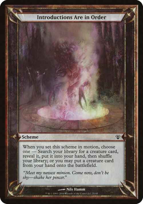 Introductions Are in Order (Archenemy) (OVER-21★) - Archenemy Schemes