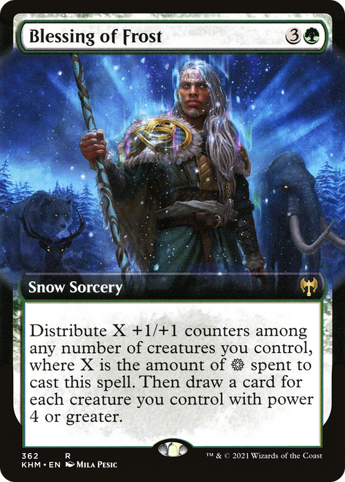 Blessing of Frost (Extended Art) (KHM-362) - Kaldheim: (Extended Art, snow) Foil