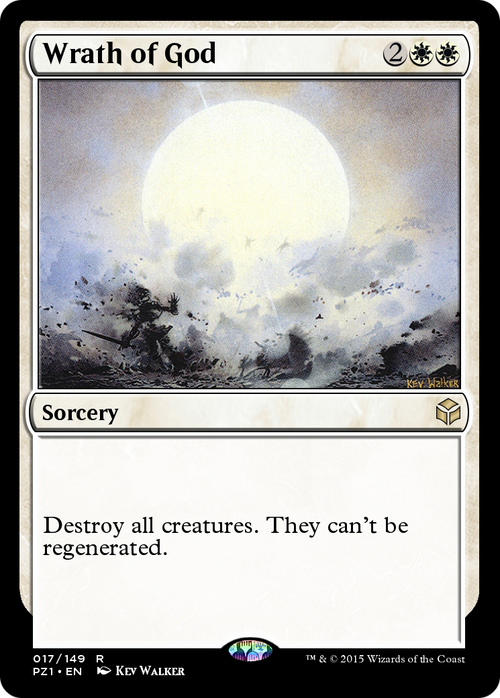 Wrath of God (PZ1-017) - Legendary Cube Prize Pack Foil