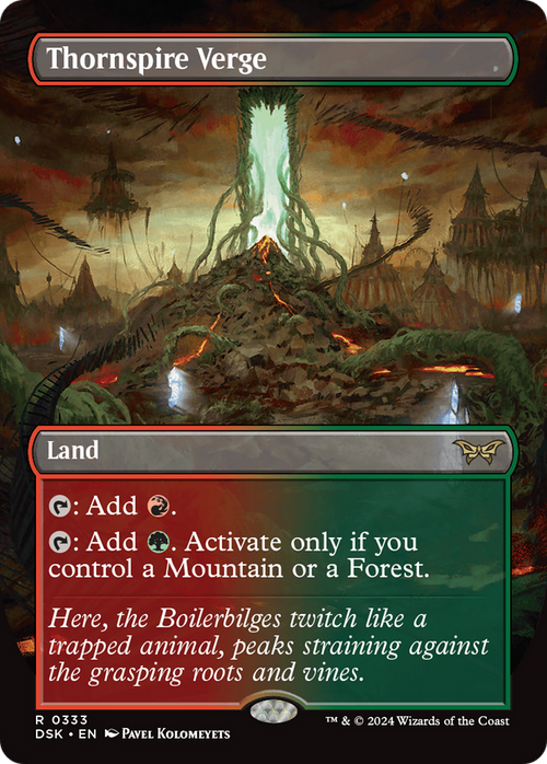 Thornspire Verge (Borderless) (DSK-333) - Duskmourn: House of Horror Foil