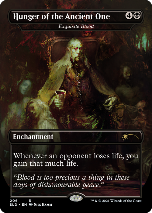 Hunger of the Ancient One - Exquisite Blood (SLD-206) - Secret Lair Drop / Hunger of the Ancient One (Borderless) Foil